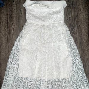 Eva Mendes for New York & Co White Strapless Dress